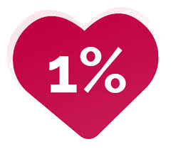 Serce z napisem 1%