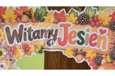 Baner z napisem witamy jesień