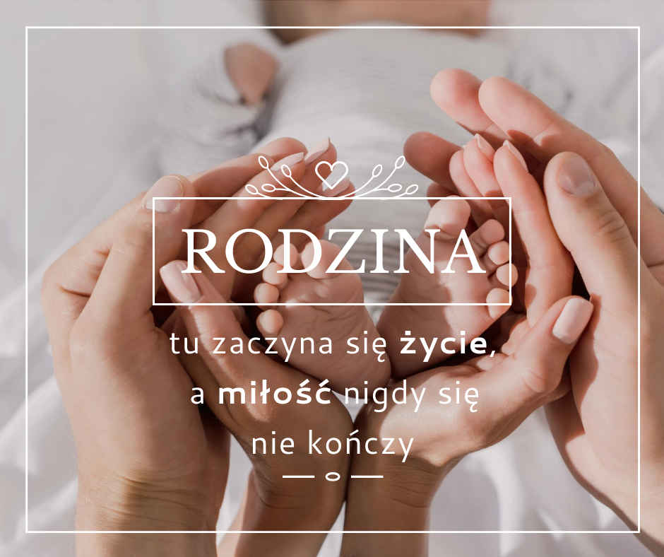 Napis - Rodzina - tu zaczyna się życie