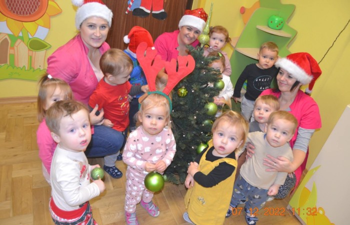 Żabki ubierają choinkę