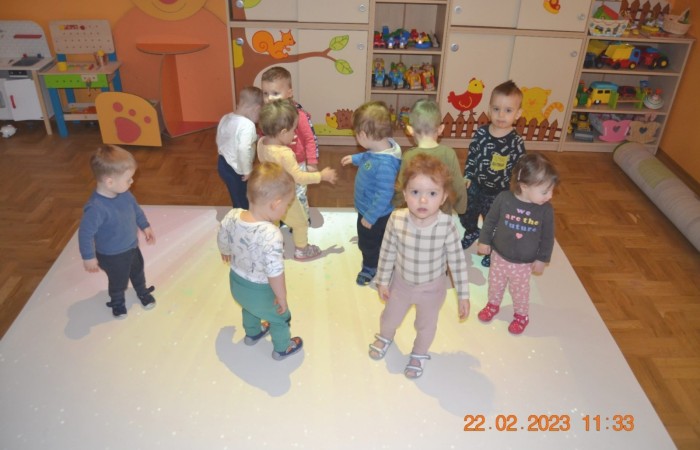 Żabki na „magicznym dywanie”